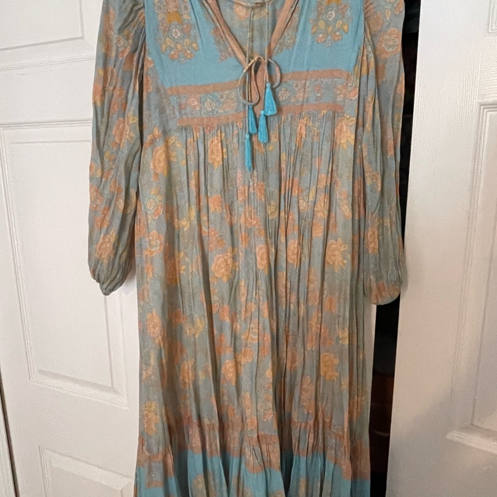 Spell vintage Juniper  midi Long Sleeve Floral Dress  Size Xs
